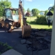 removing bad asphalt, concrete materials, driveway paving, recycled material